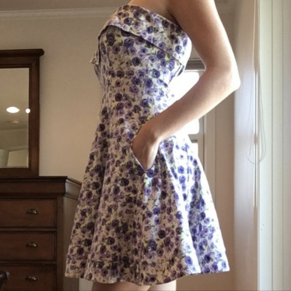 Betsey Johnson Floral Strapless Fit and Flare - Picture 6 of 6